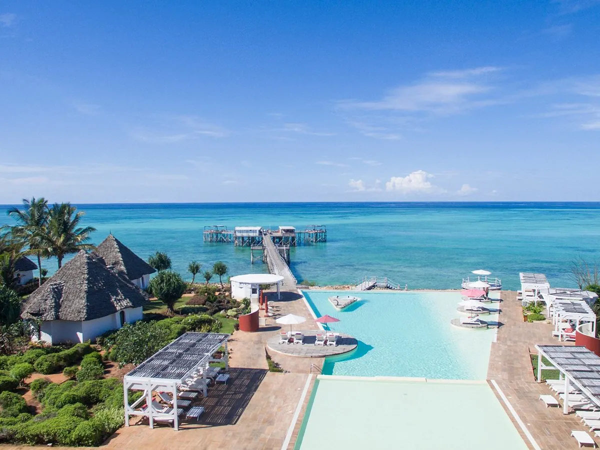 Traveler relaxing on the beach during a 7 day Zanzibar escape