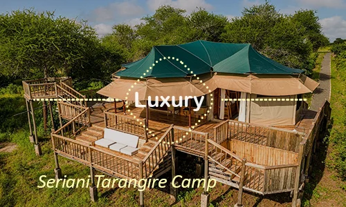 Seriani Tarangire camp luxury bush dining
