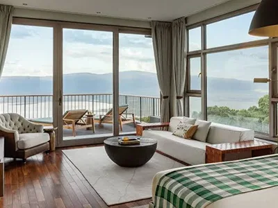 Melia Ngorongoro lodge with panoramic crater views, ideal for private luxury safari Tanzania