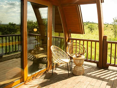 The Ark Serengeti camp with raised decks for private wildlife viewing